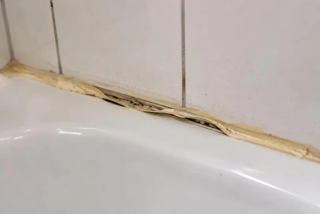 Kitbedrijf Haarlem – loslatende kit naast het bad
